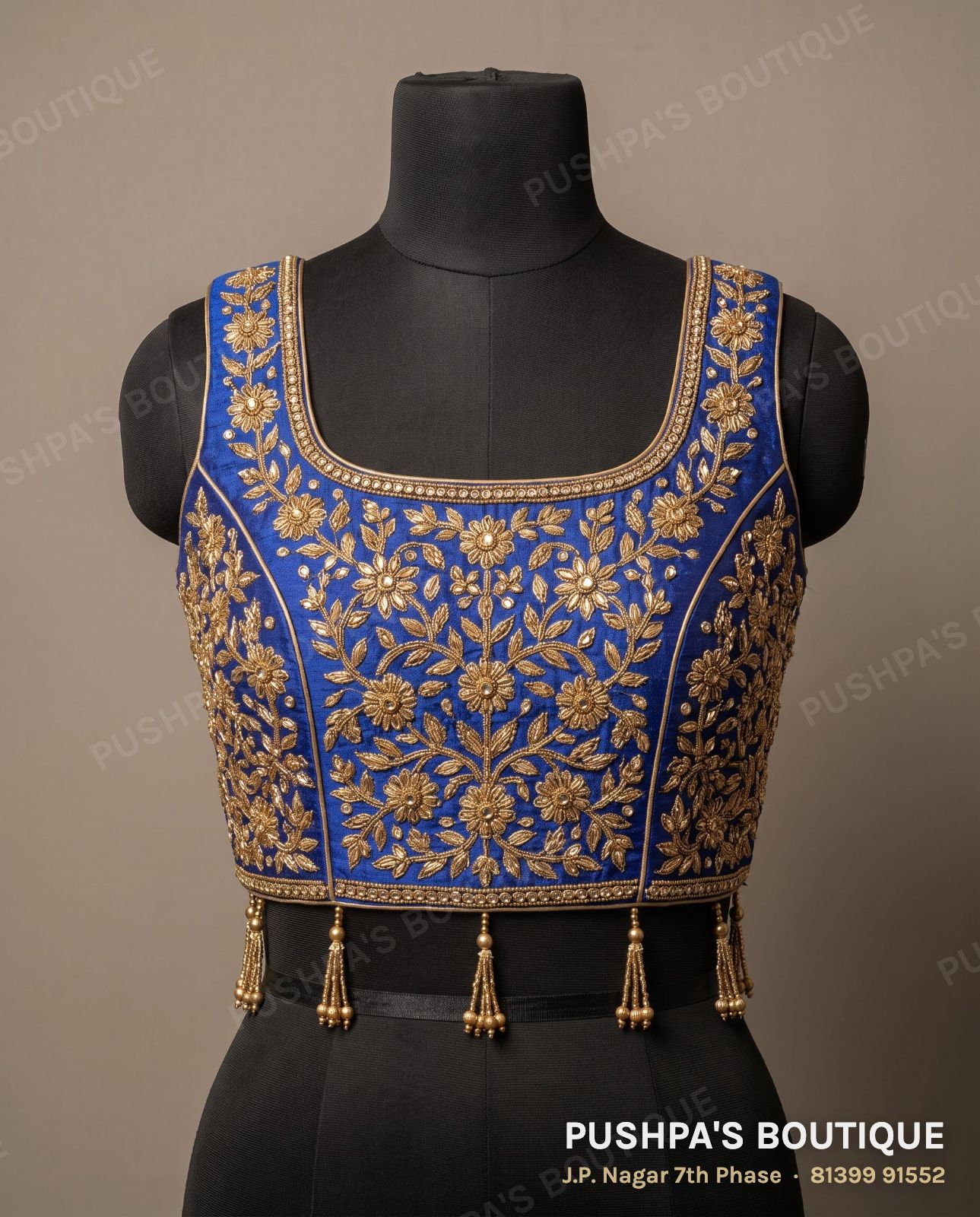 Princess cut blouse PB-061, square neck, window back, sleeveless