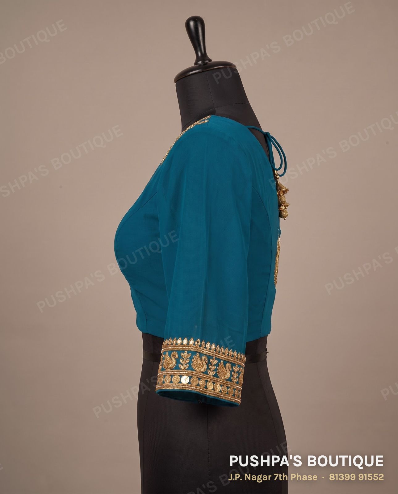 Princess cut blouse PB-073, V neck, dori back, photo 3