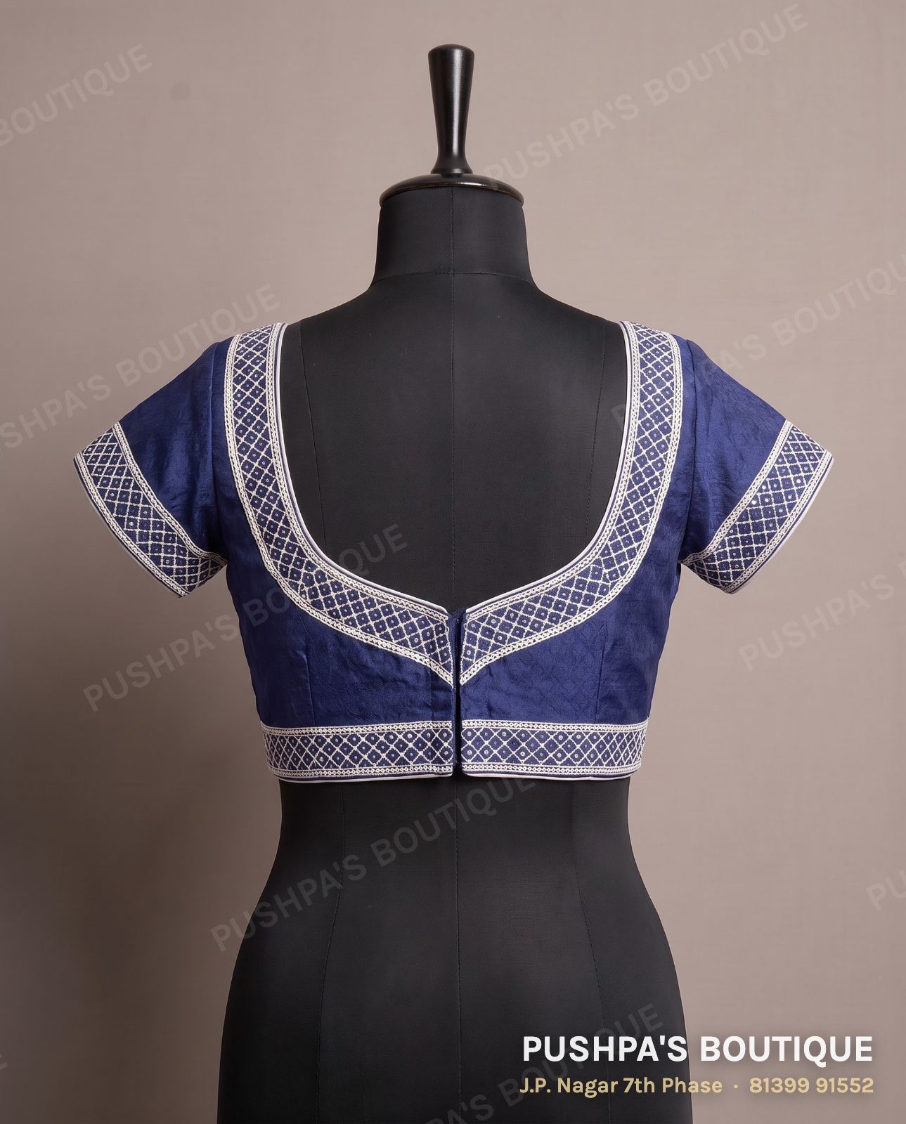 Basic blouse PB-083, sweetheart neck, keyhole back, cap sleeve, photo 2