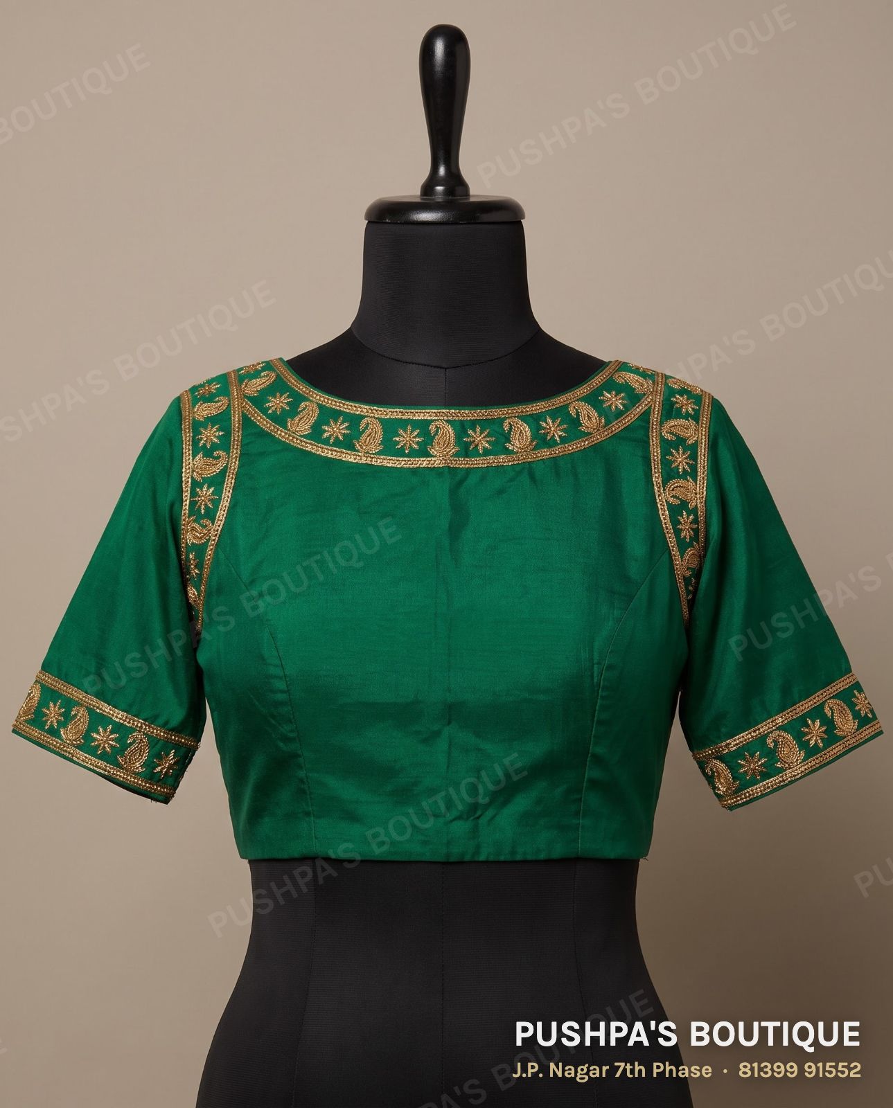 Basic blouse PB-084, boat neck, deep U back, sleeveless
