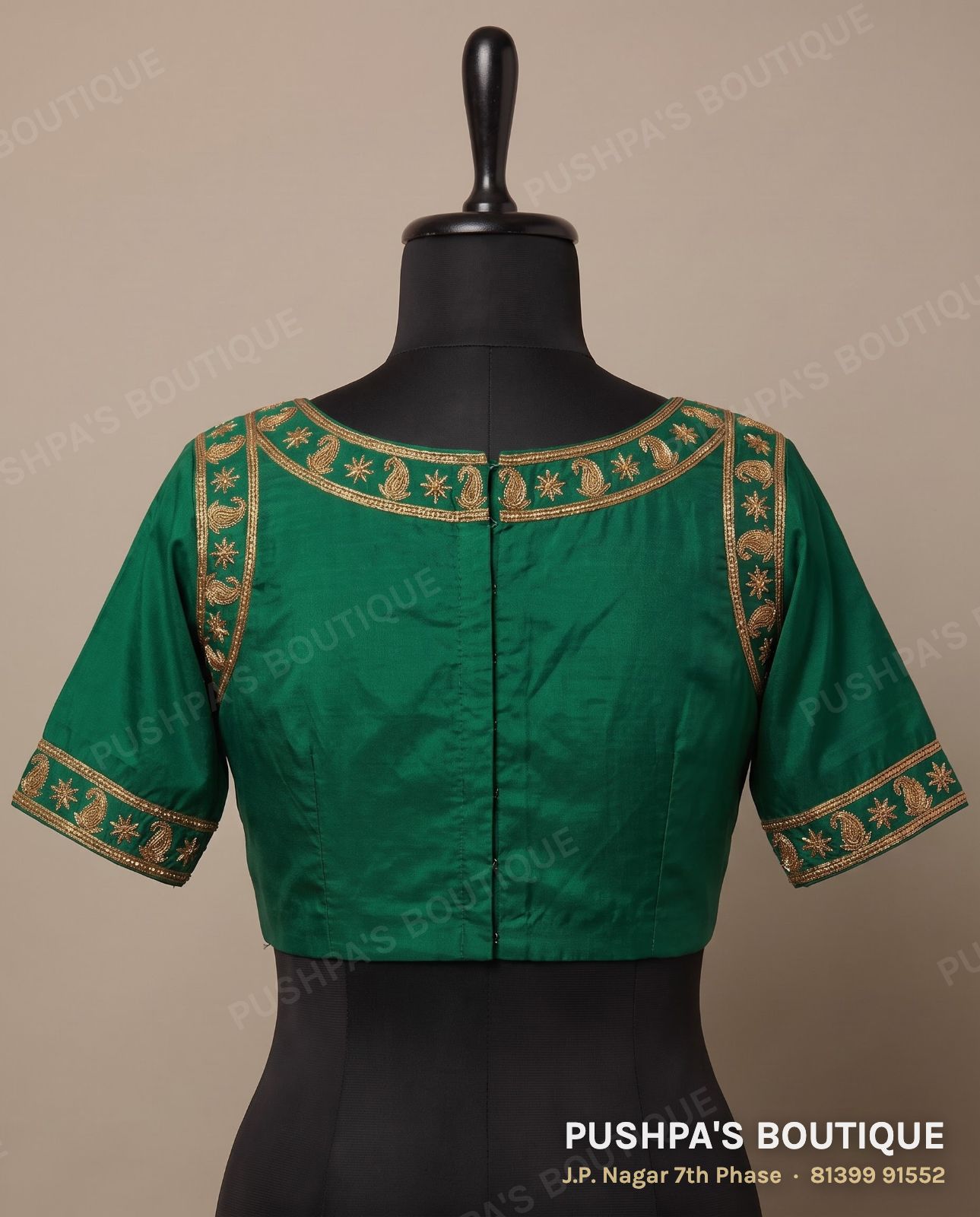 Basic blouse PB-084, boat neck, deep U back, sleeveless, photo 2