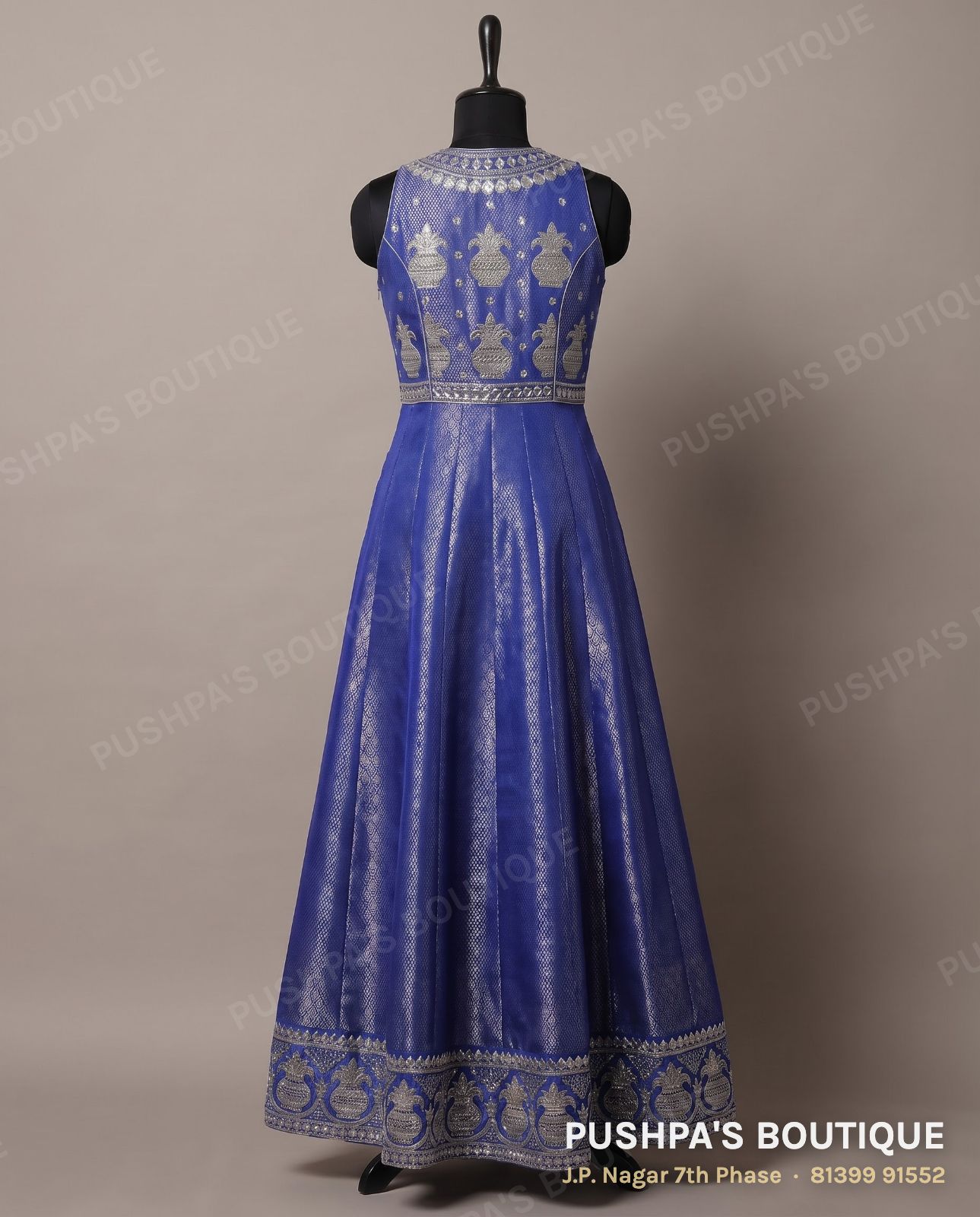 Gown PB-096, high neck, sleeveless, photo 2