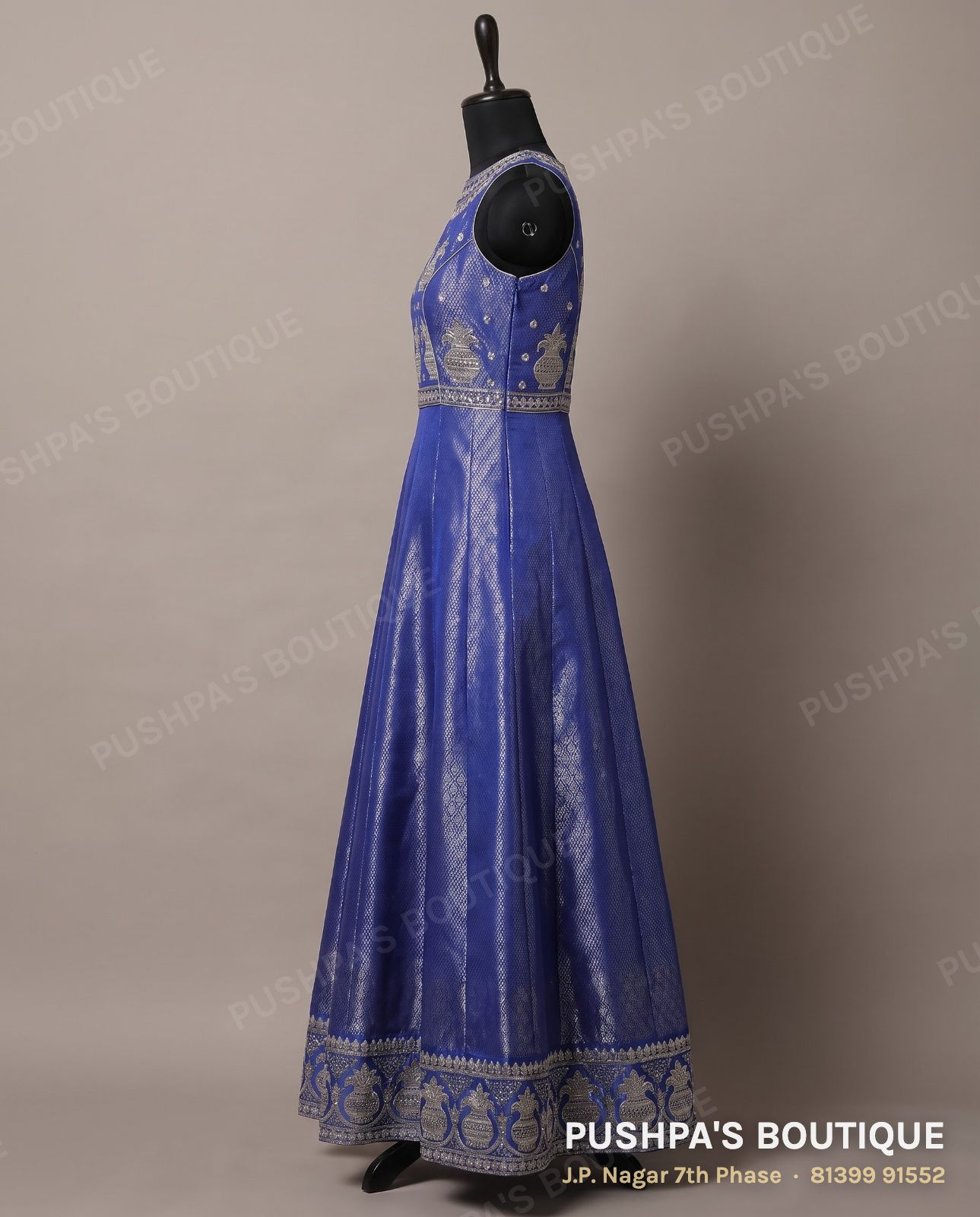 Gown PB-096, high neck, sleeveless, photo 3