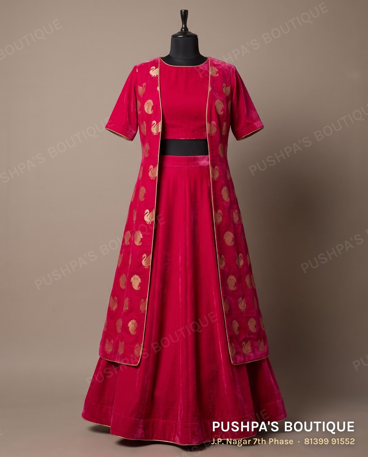 Indo-western outfit PB-099, round neck, short sleeve