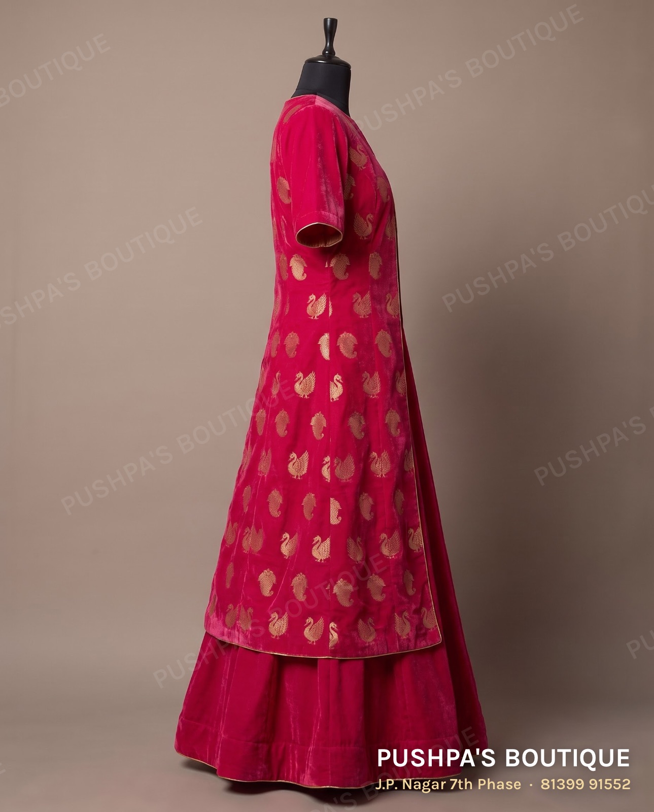 Indo-western outfit PB-099, round neck, short sleeve, photo 3