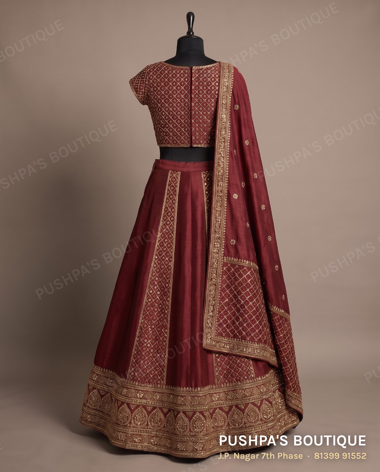 Lehenga PB-101, boat neck, cap sleeve, photo 2