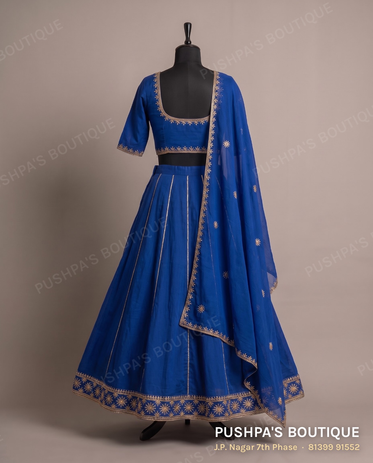 Lehenga PB-104, square neck, elbow sleeve, photo 2