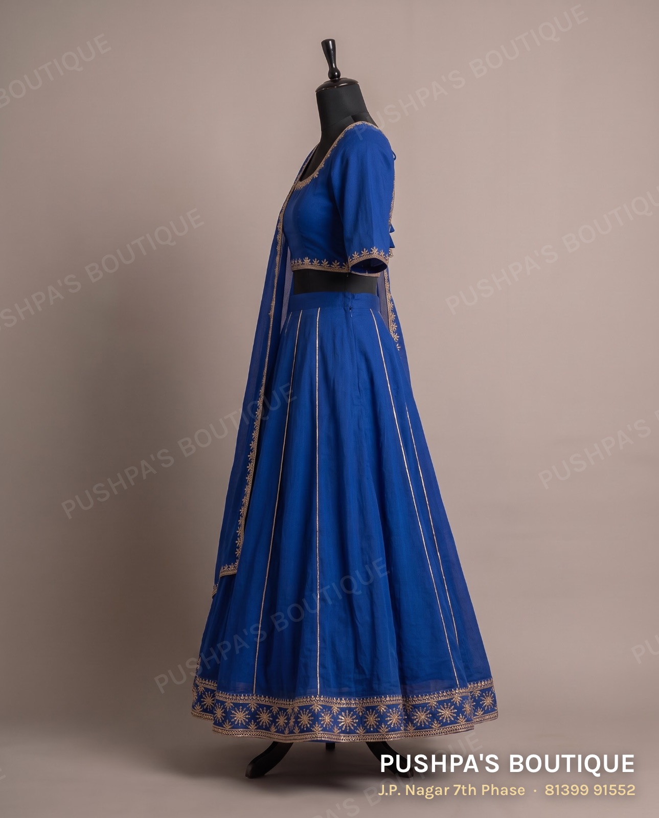 Lehenga PB-104, square neck, elbow sleeve, photo 3