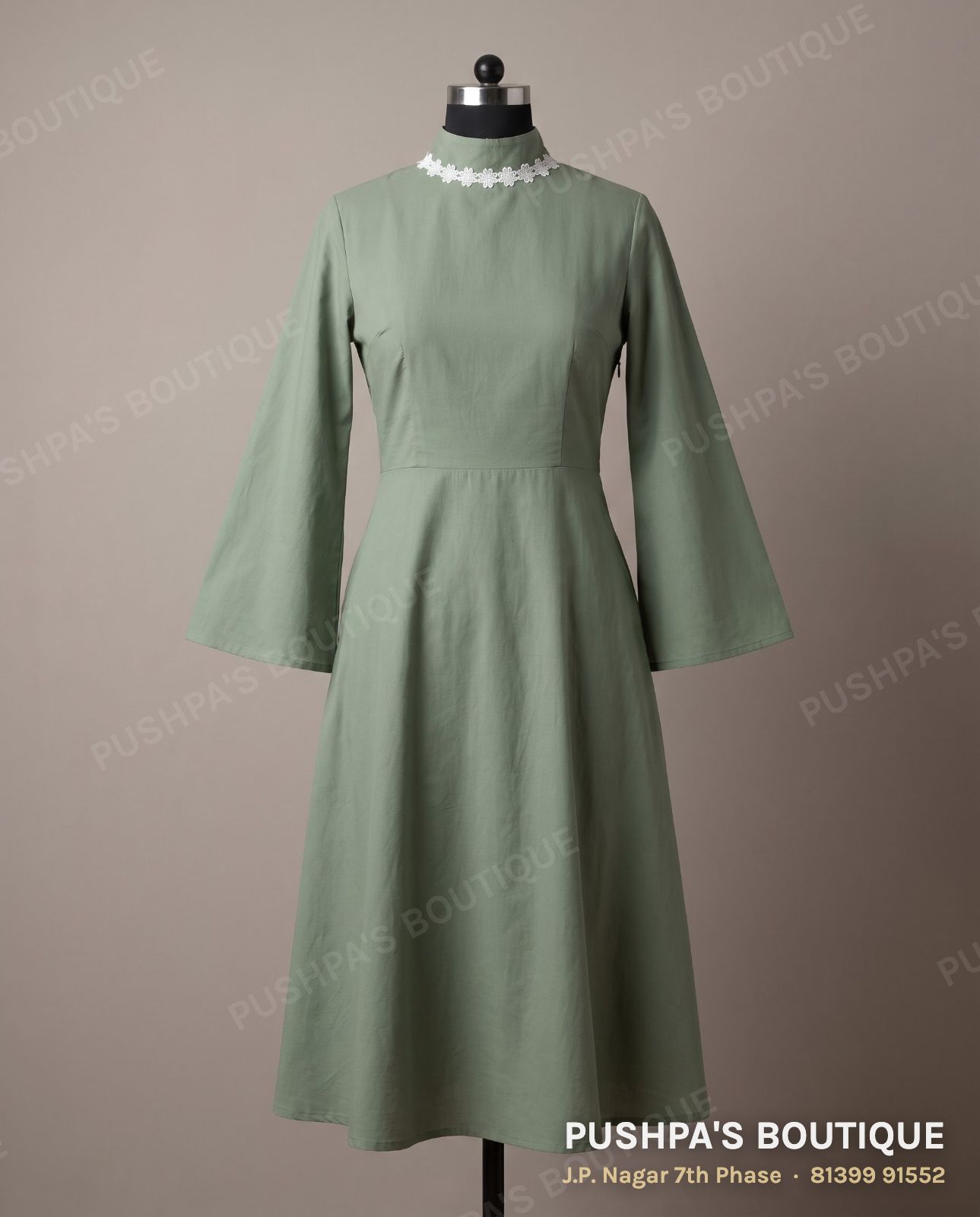 Gown PB-106, high neck