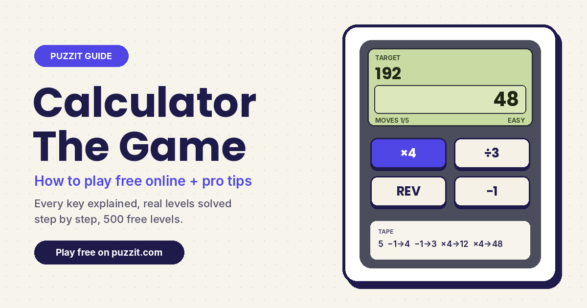Calculator The Game Online: How to Play Free + Tips