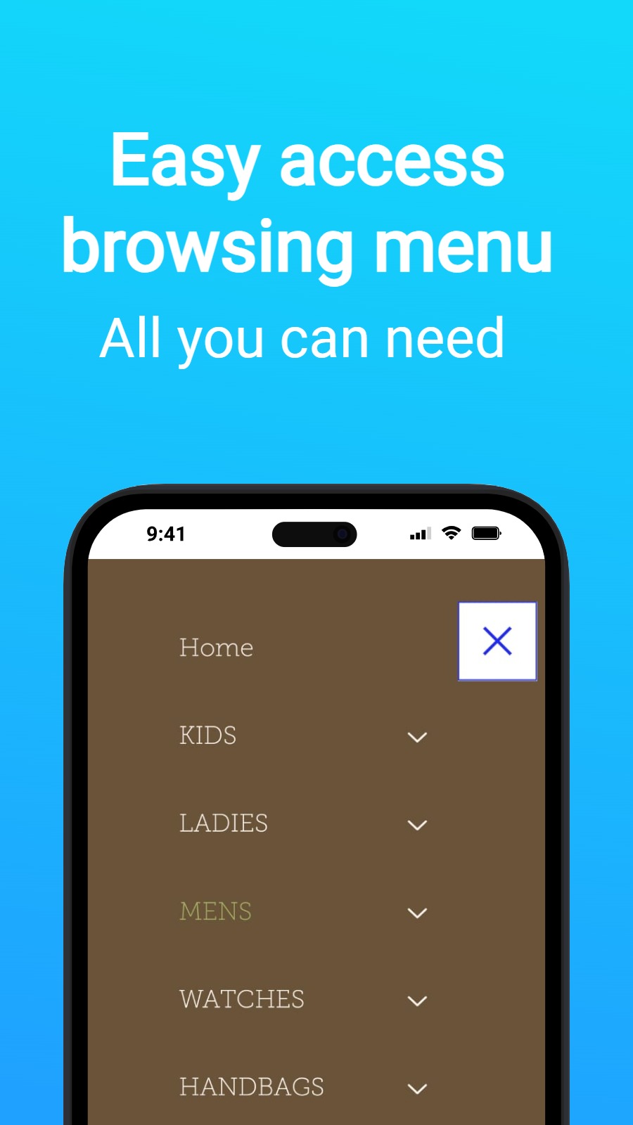 Easy access browsing menu - All you can need 