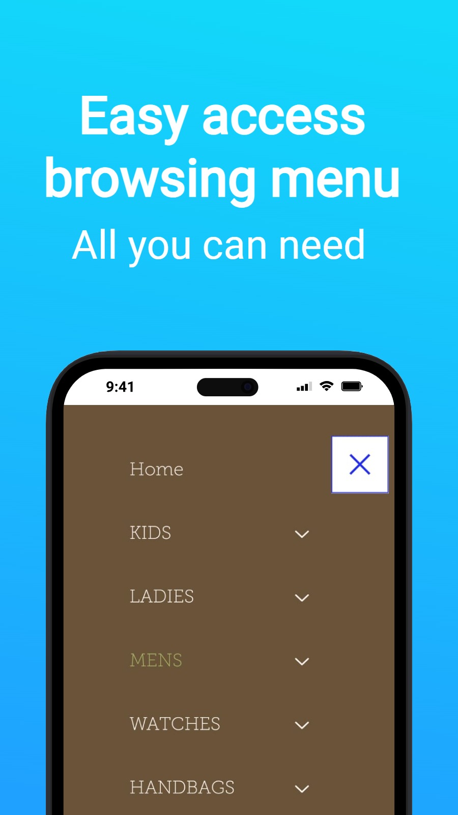 Easy access browsing menu - All you can need