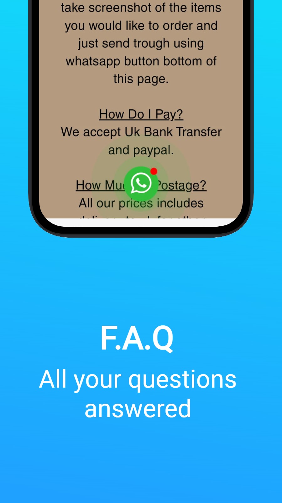 F.A.Q - All your questions answered