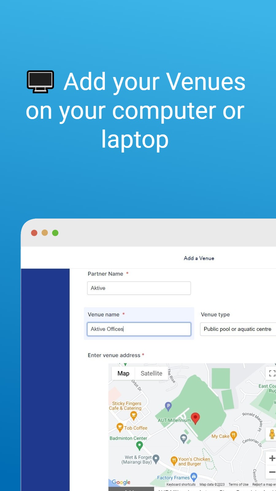 🖥️ Add your Venues on your computer or laptop