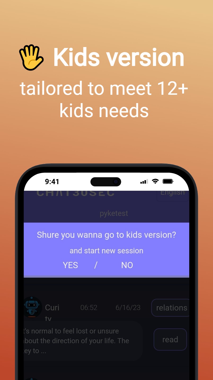 🖐️ Kids version - tailored to meet 12+ kids needs