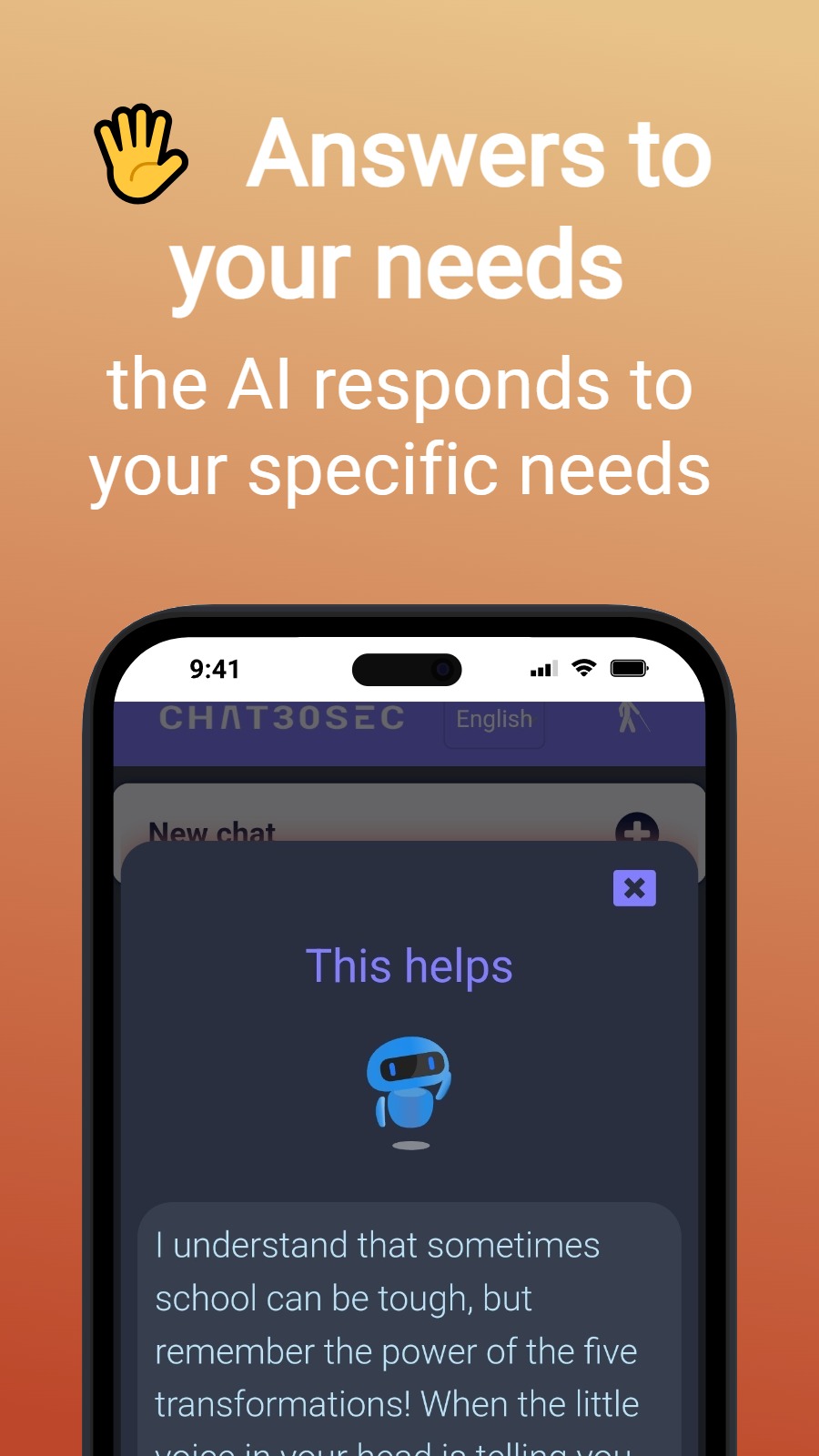 🖐️  Answers to your needs - the AI responds to your specific needs