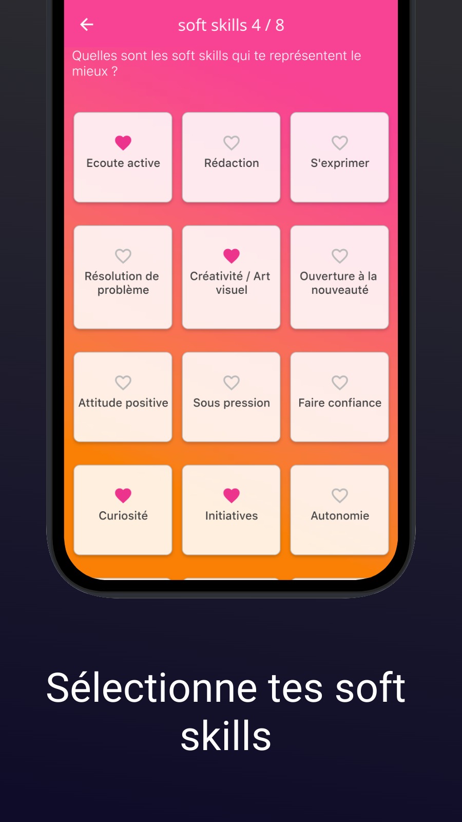 Sélectionne tes soft skills