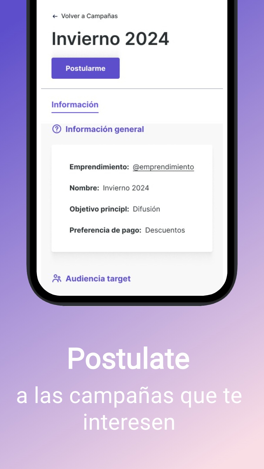 Postulate - a las campañas que te interesen