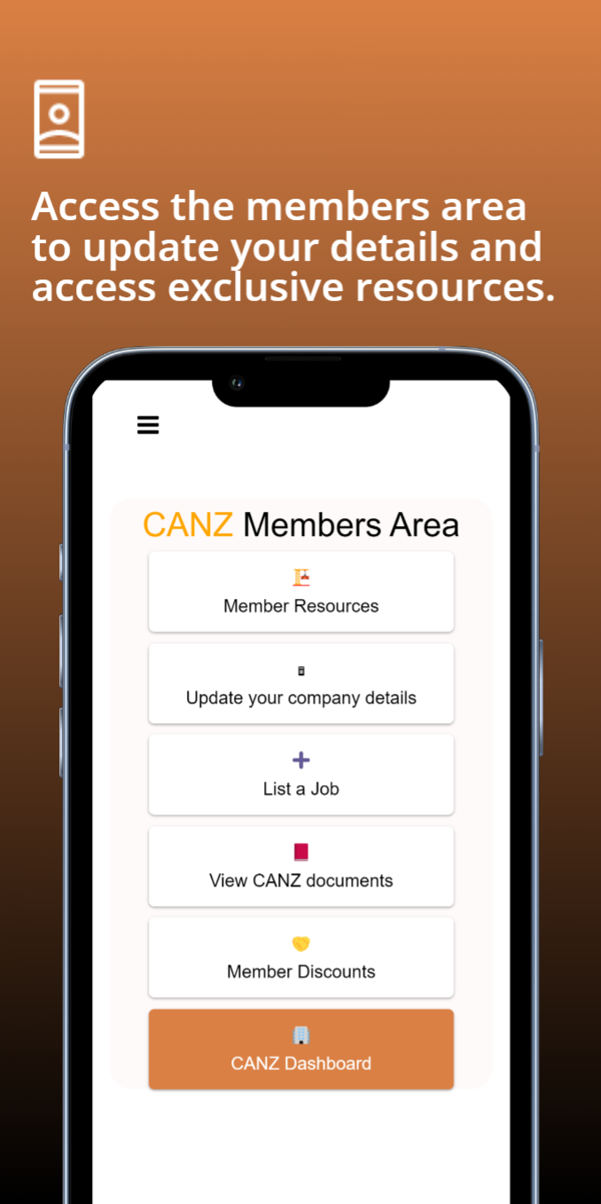 Brand new CANZ Members Area