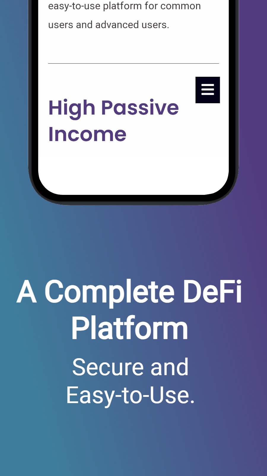 A Complete DeFi Platform - Secure and Easy-to-Use.