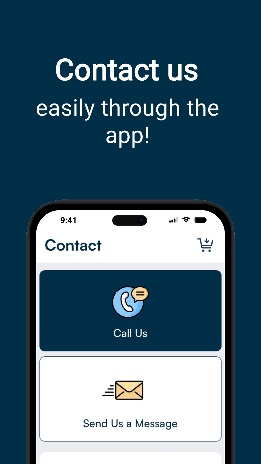 Contact us - easily through the app!