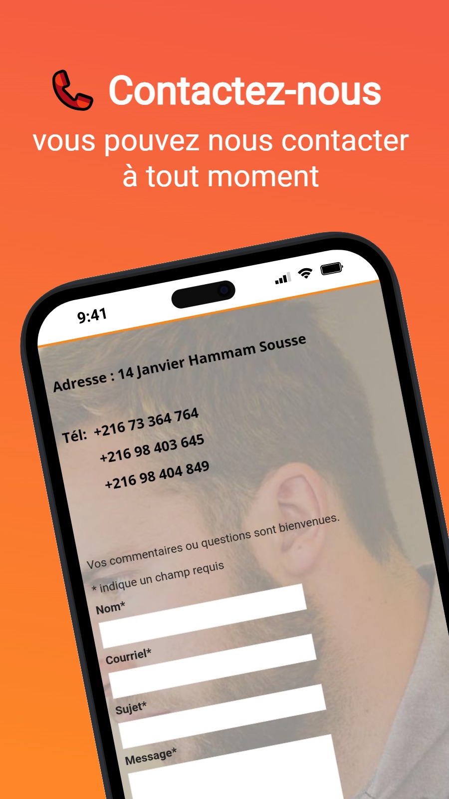 📞 Contactez-nous  - vous pouvez nous contacter à tout moment