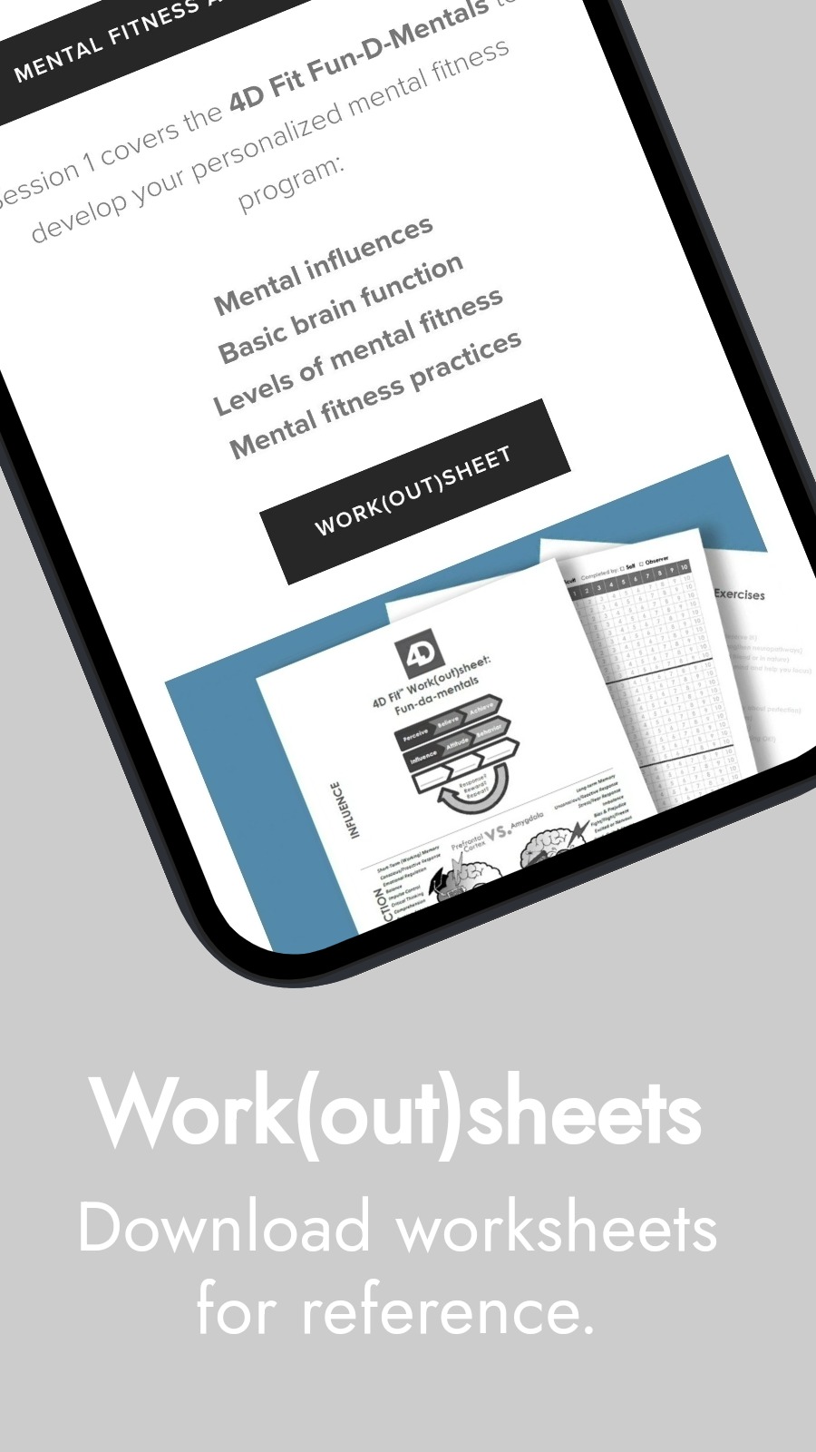 Work(out)sheets - Download worksheets for reference.