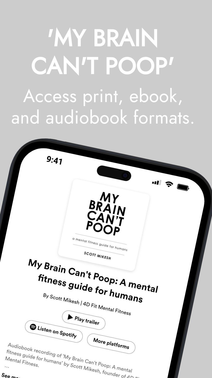 ‘MY BRAIN CAN‘T POOP‘ - Access print, ebook, and audiobook formats.