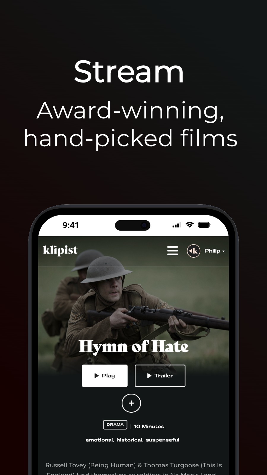 Stream - Award-winning, hand-picked films