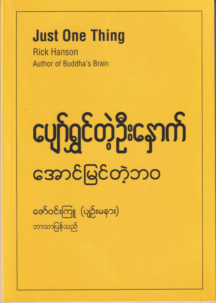 ပျော်ရွှင်တဲ့ဦးနှောက် အောင်မြင်တဲ့ဘဝ Just One Thing