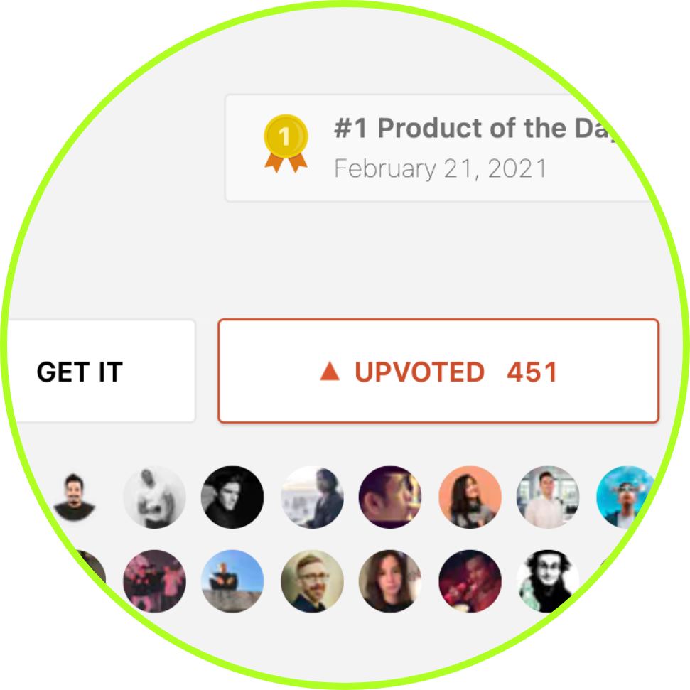 #1 on ProductHunt