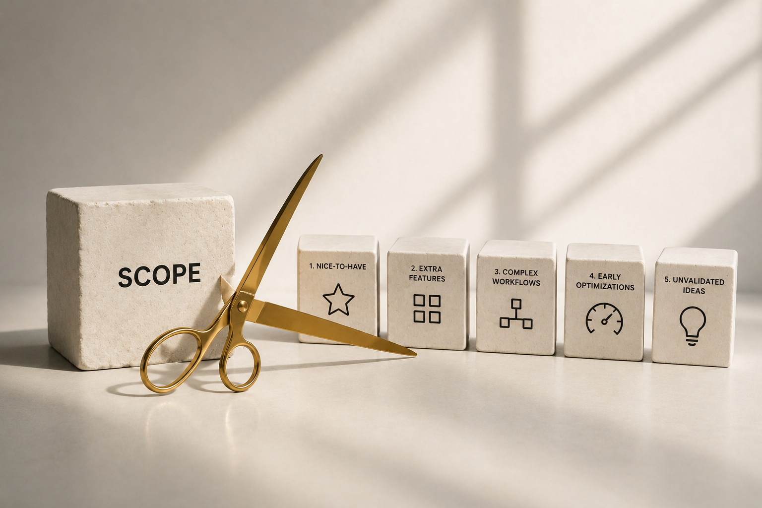 Scope Kills Products. Here Are the 5 Cuts We Make in Every MVP Kickoff.