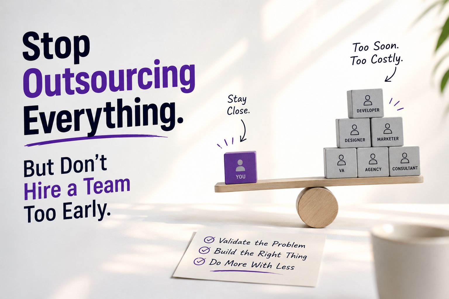 Stop Outsourcing Everything. But Don’t Hire a Team Too Early.
