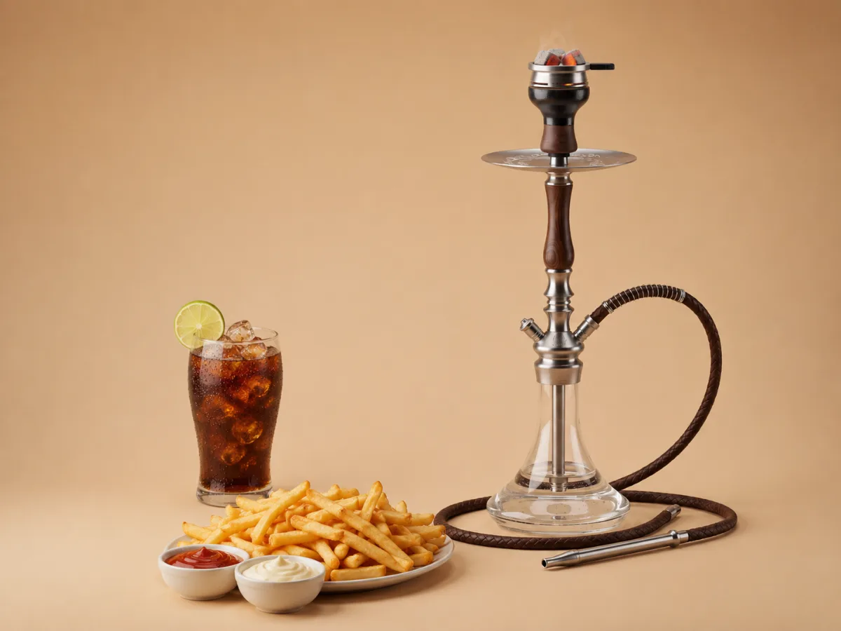 شيشة + مشروب + بطاطس