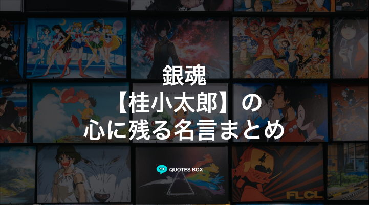 「桂小太郎」の名言5選！かっこいい名セリフや面白い名言を紹介！