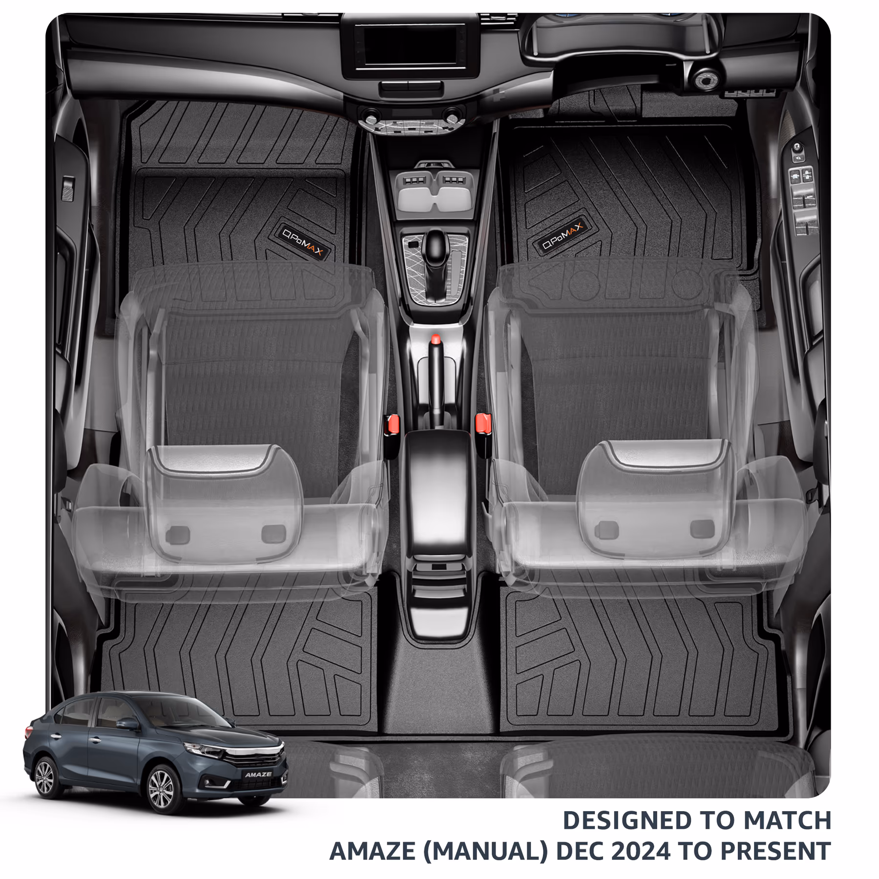 Amaze Manual Car Floor Mats thumbnail 2