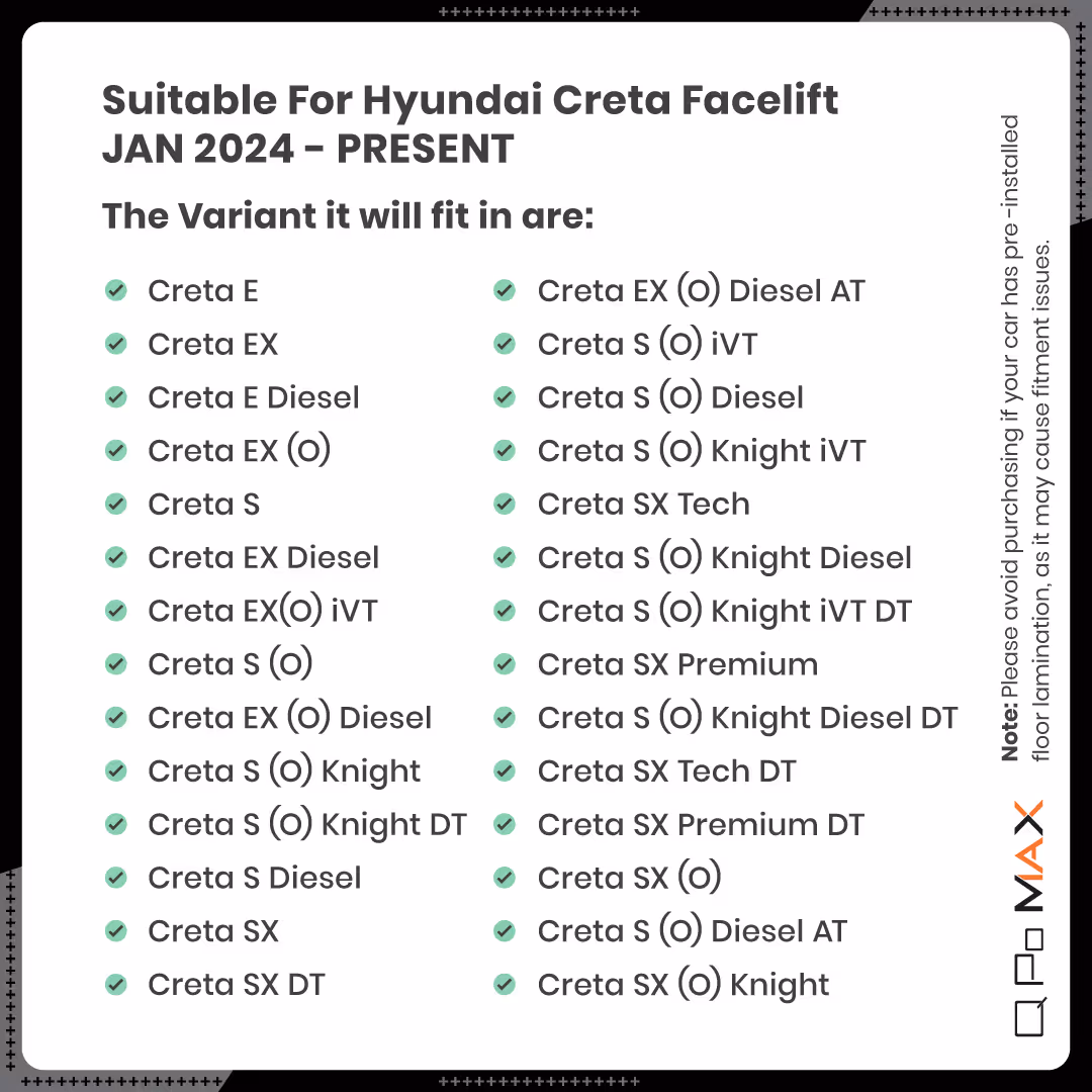 Creta Gen 3 Car Floor Mats thumbnail 6
