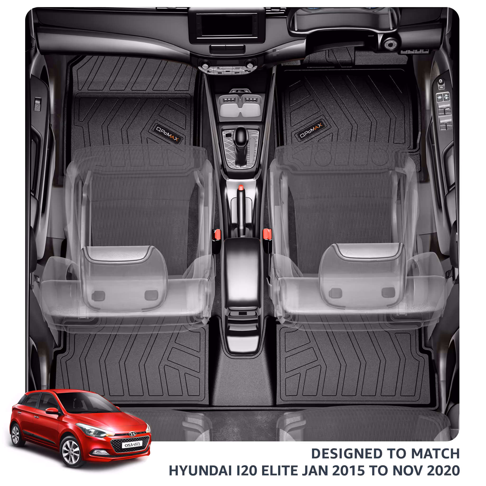 i20 Elite Car Floor Mats thumbnail 2