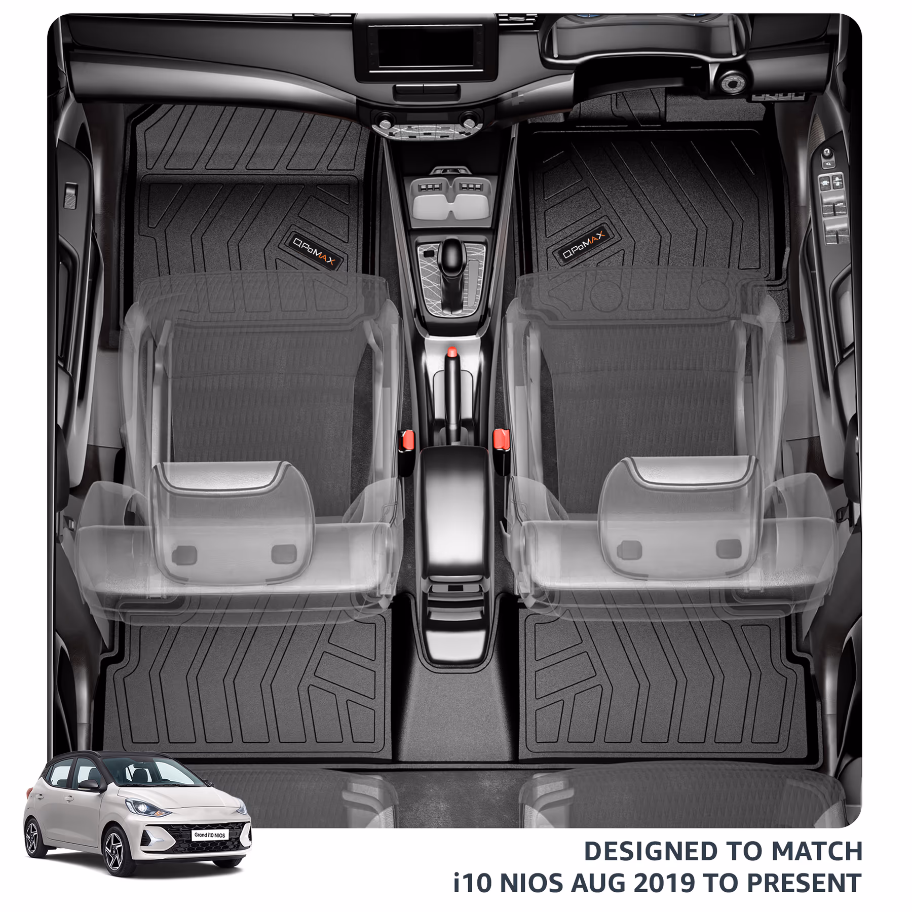 i10 Nios Car Floor Mats thumbnail 2