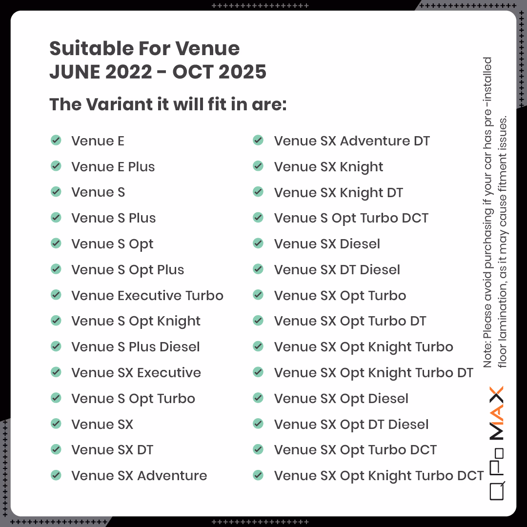 Venue Car Floor Mats thumbnail 5