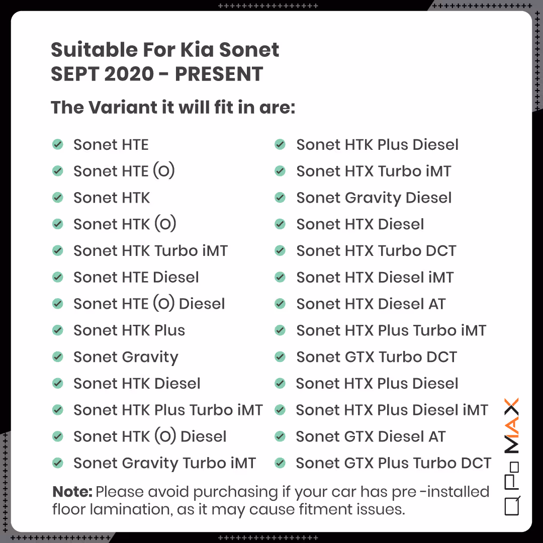 Sonet Car Floor Mats thumbnail 6
