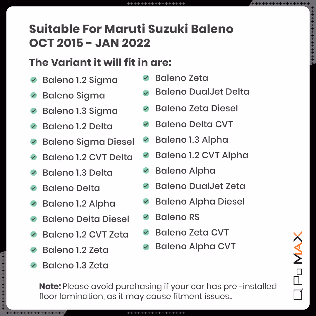Baleno Car Floor Mats thumbnail 6