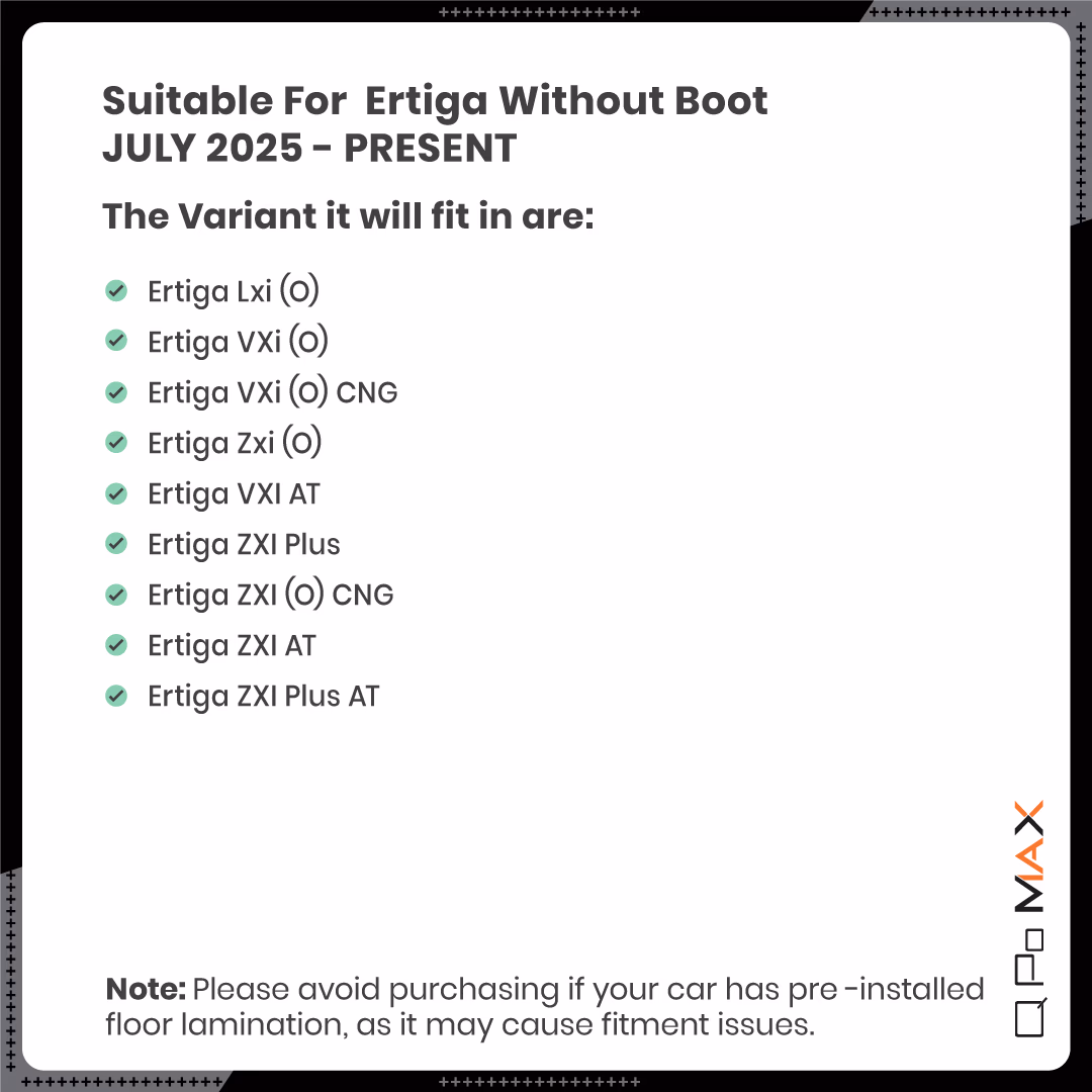 Ertiga Car Floor Mats without Trunk Mat thumbnail 5
