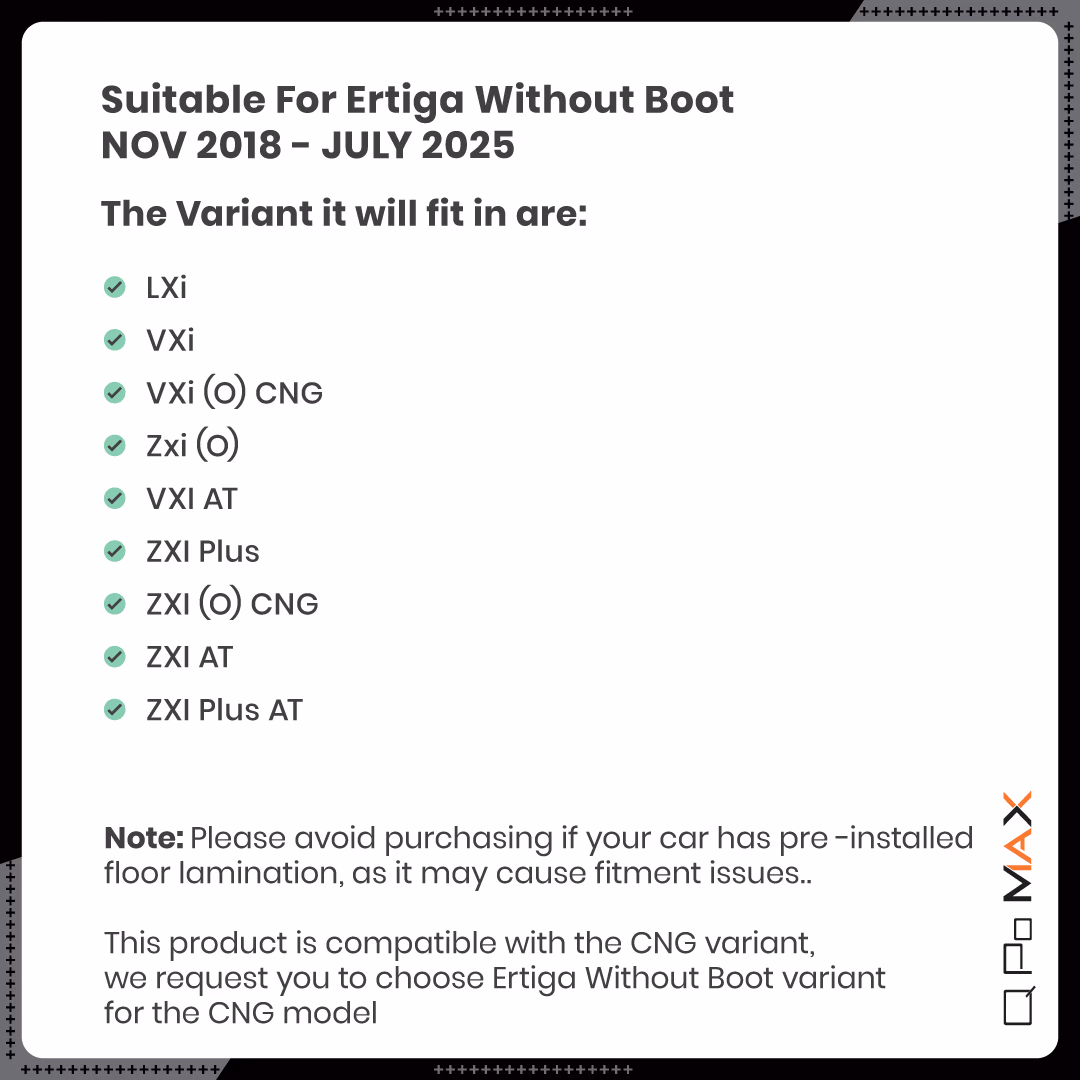 Ertiga Car Floor Mats without Trunk Mat thumbnail 6