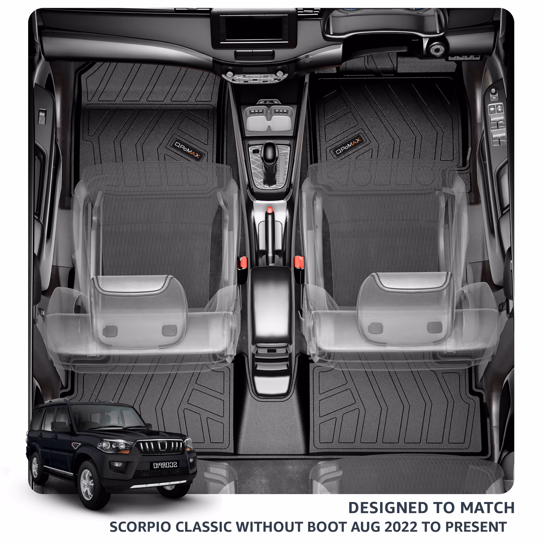Scorpio Classic Car Floor Mats without Trunk Mat thumbnail 2