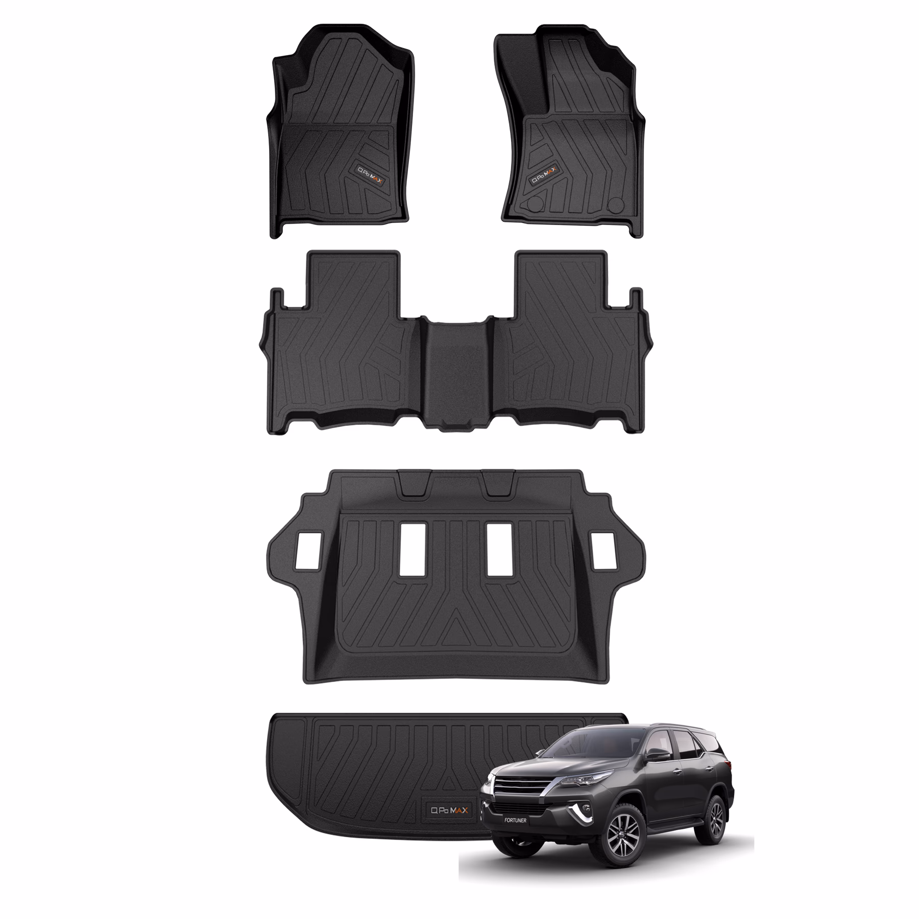 Fortuner Automatic Car Floor Mats with Trunk Mat thumbnail 1