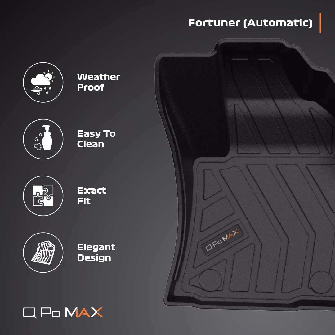 Fortuner Automatic Car Floor Mats with Trunk Mat thumbnail 4