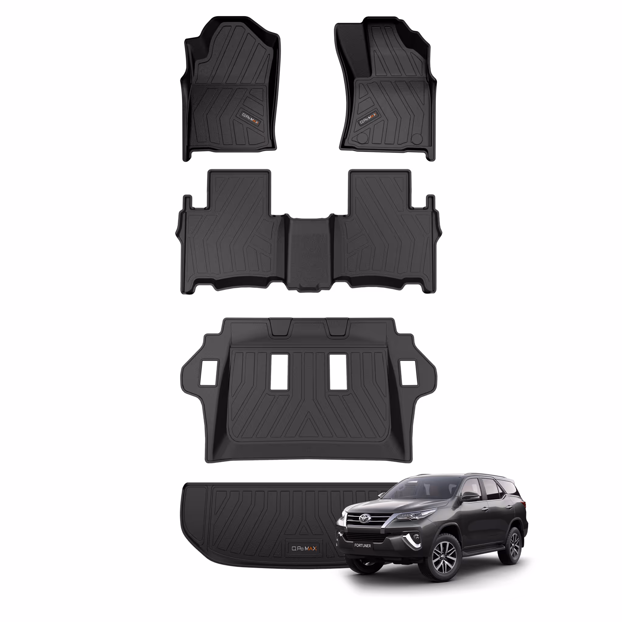 Fortuner Automatic Car Floor Mats with Trunk Mat thumbnail 1