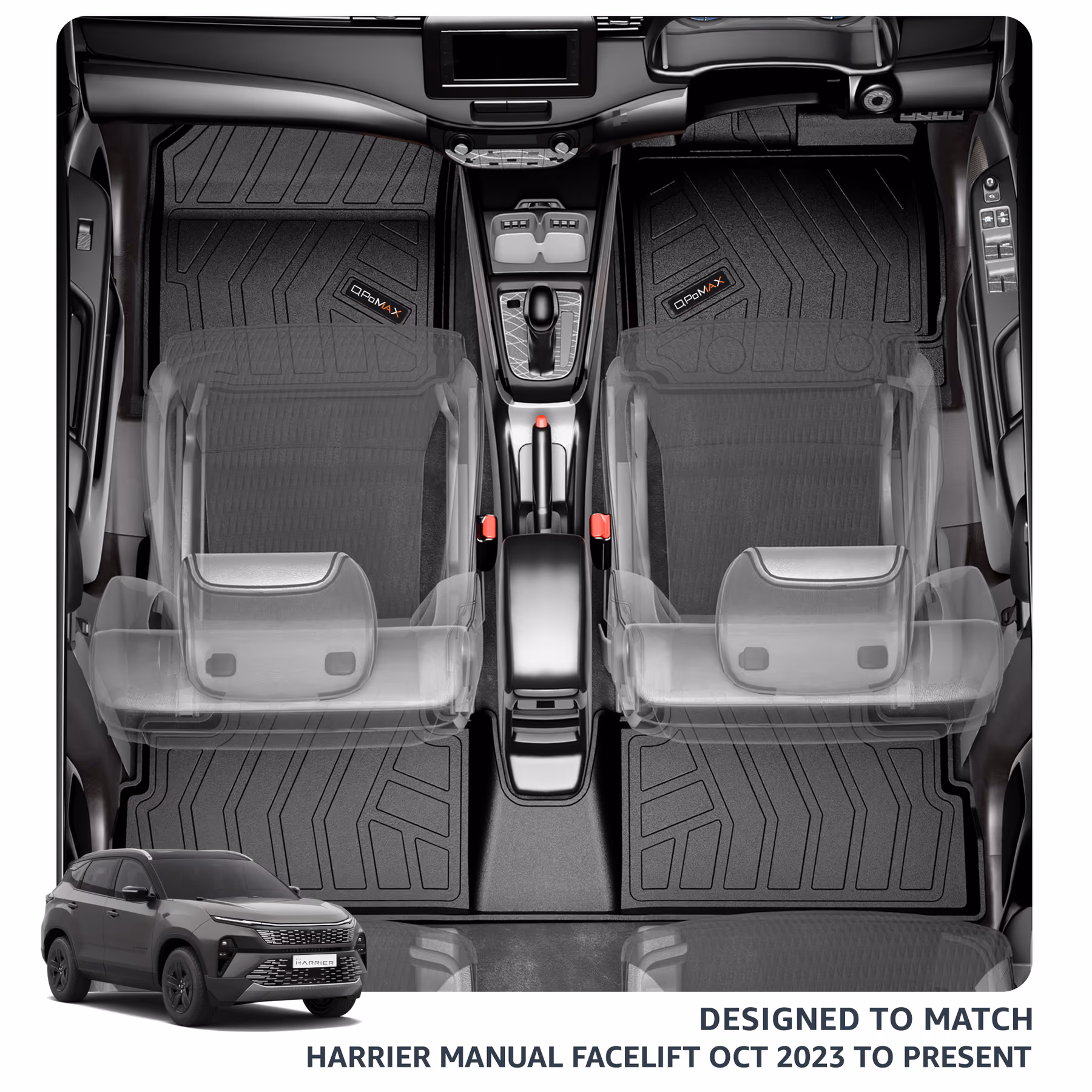 Harrier Facelift Manual Car Floor Mats thumbnail 2
