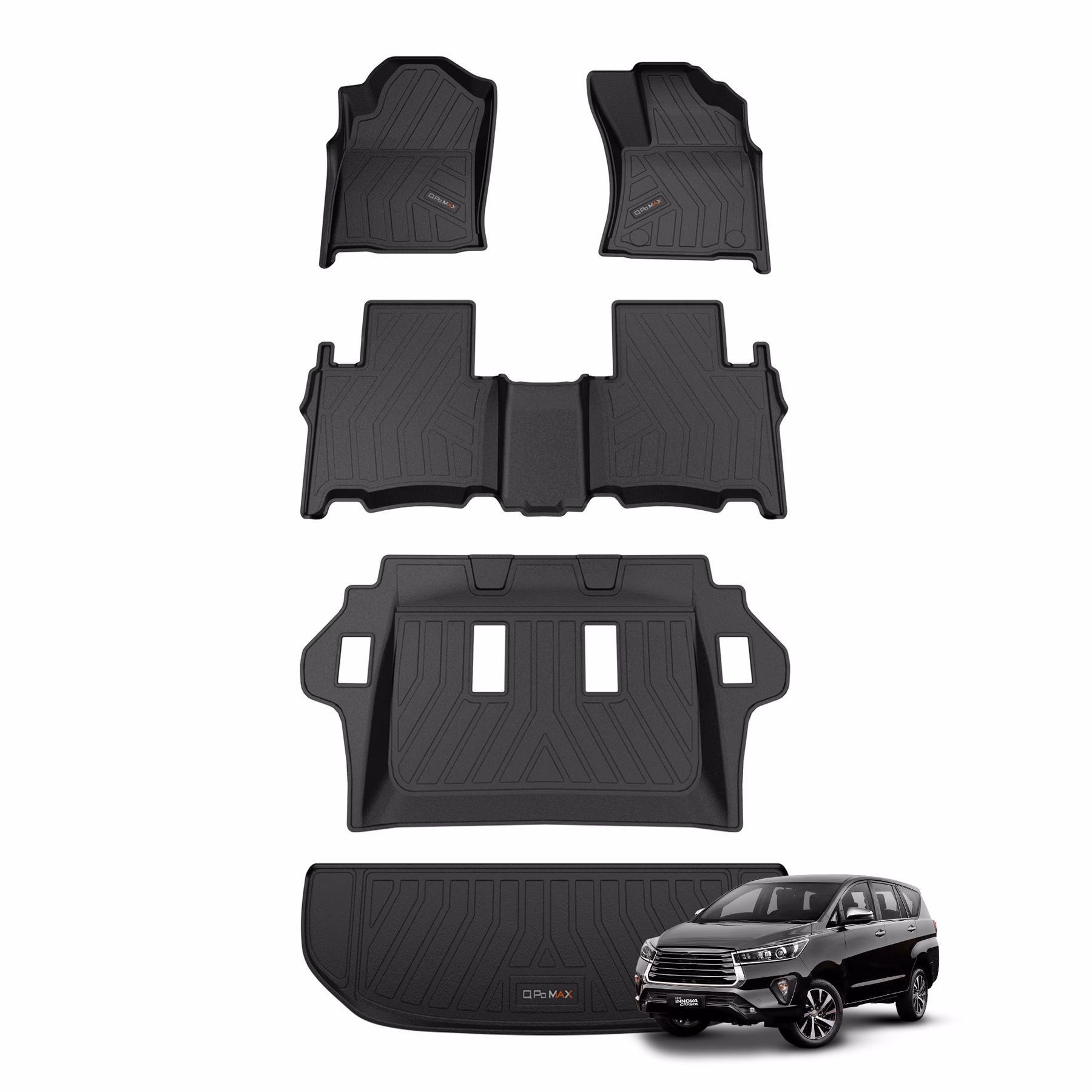 Innova Crysta Automatic Car Floor Mats with Trunk Mat thumbnail 1